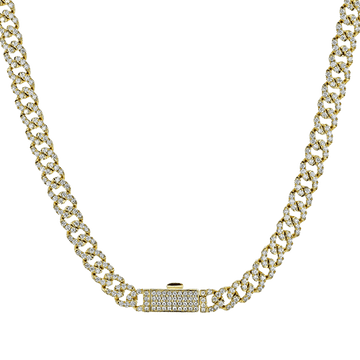 Lock Necklace in 14k Gold with Diamonds - Simon G. Jewelry