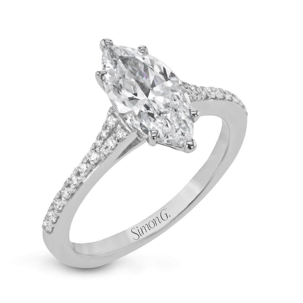 Marquise - Cut Engagement Ring In 18k Gold With Diamonds - Simon G. Jewelry