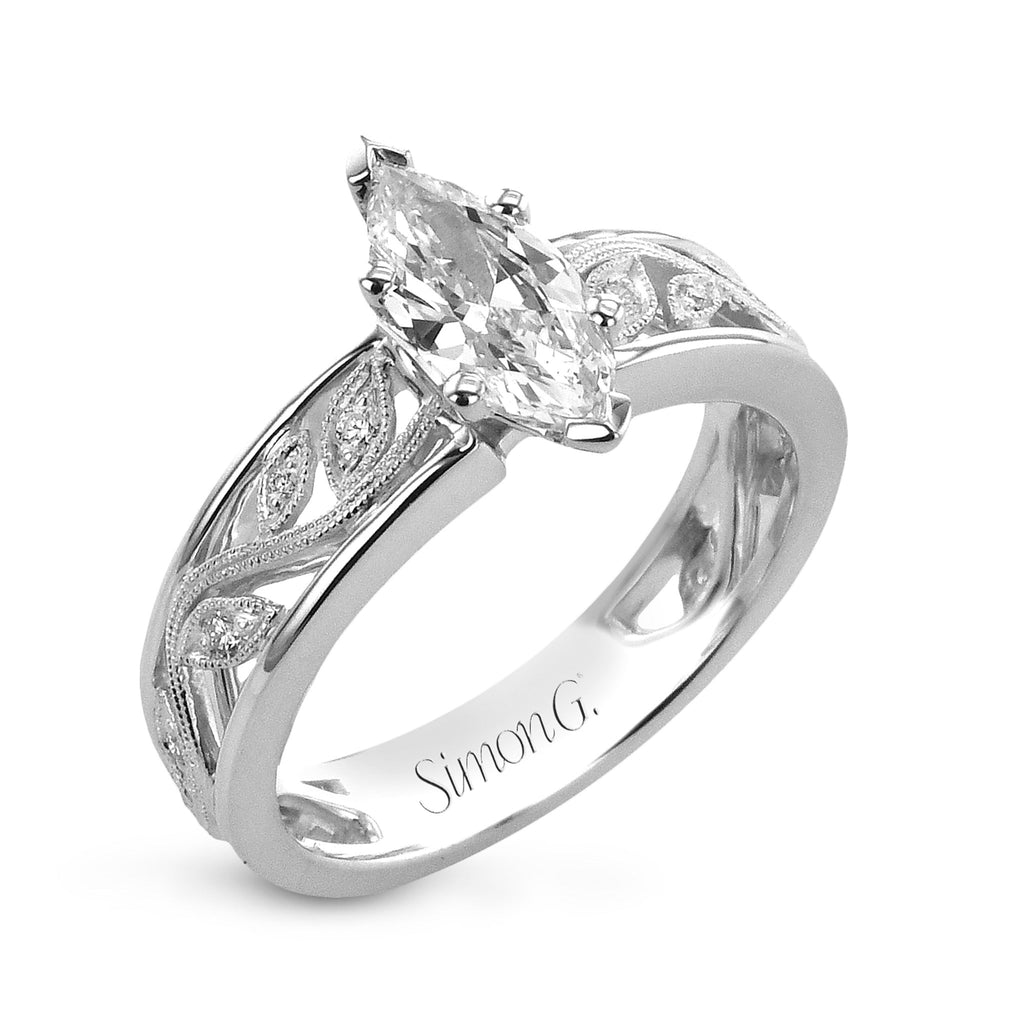 Marquise - Cut Engagement Ring In 18k Gold With Diamonds - Simon G. Jewelry