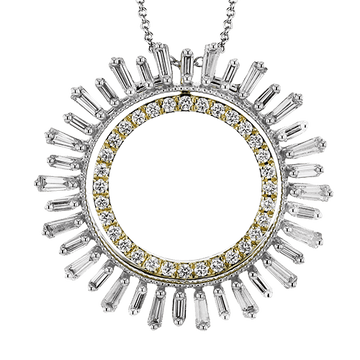 Medallion Pendant Necklace in 18k Gold with Diamonds - Simon G. Jewelry