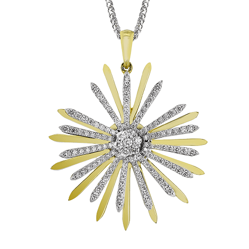 Medallion Pendant Necklace in 18k Gold with Diamonds - Simon G. Jewelry