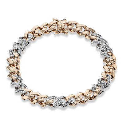 Men's Bracelet In 14k Gold With Diamonds - Simon G. Jewelry