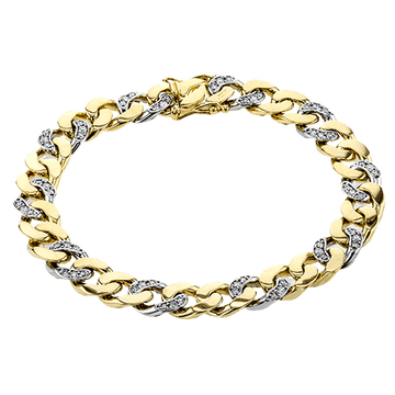 Men's Bracelet In 18k Gold With Diamonds - Simon G. Jewelry