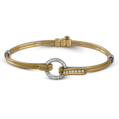 Men's Buckle Bracelet In 18k Gold With Diamonds - Simon G. Jewelry