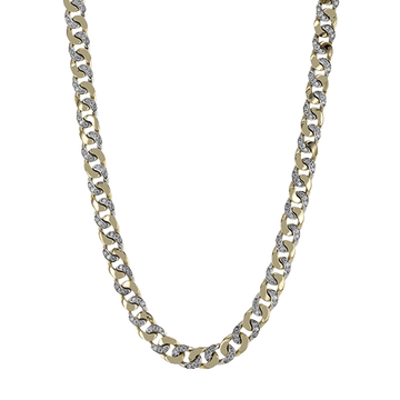 Men's Necklace In 14k Gold With Diamonds - Simon G. Jewelry