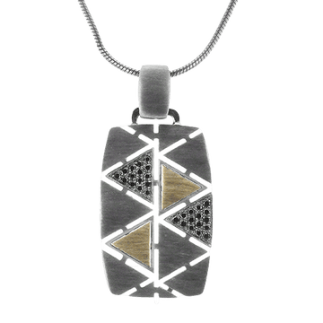 Men's Ruthenium Necklace In 14k Gold With Diamonds - Simon G. Jewelry