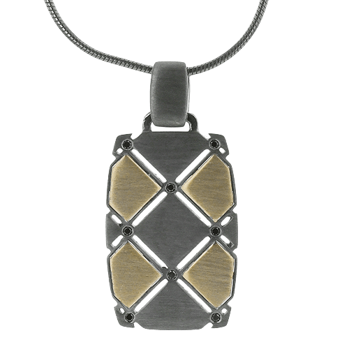 Men's Ruthenium Necklace In 14k Gold With Diamonds - Simon G. Jewelry