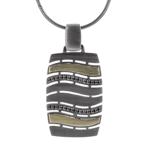 Men's Ruthenium Necklace In 14k Gold With Diamonds - Simon G. Jewelry