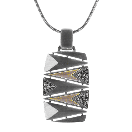 Men's Ruthenium Necklace In 14k Gold With Diamonds - Simon G. Jewelry