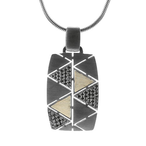 Men's Ruthenium Necklace In 14k Gold With Diamonds - Simon G. Jewelry