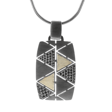 Men's Ruthenium Necklace In 14k Gold With Diamonds - Simon G. Jewelry