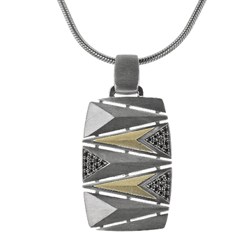 Men's Ruthenium Necklace In 14k Gold With Diamonds - Simon G. Jewelry