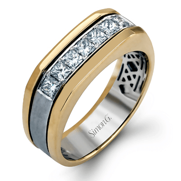 Men's Simon - set Wedding Band In 14k Or 18k Gold With Diamonds - Simon G. Jewelry