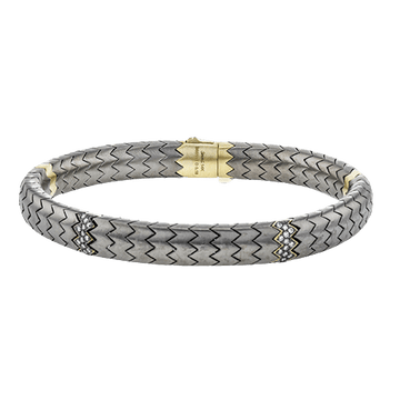 Men's Titanium Bracelet In 14k Gold With Diamonds - Simon G. Jewelry