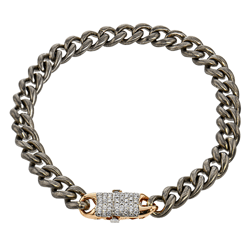 Men's Titanium Bracelet In 14k Gold With Diamonds - Simon G. Jewelry