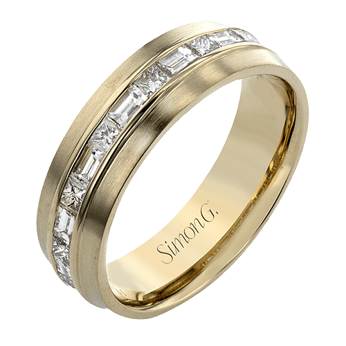 Men's Wedding Band in 14k Gold with Diamonds - Simon G. Jewelry