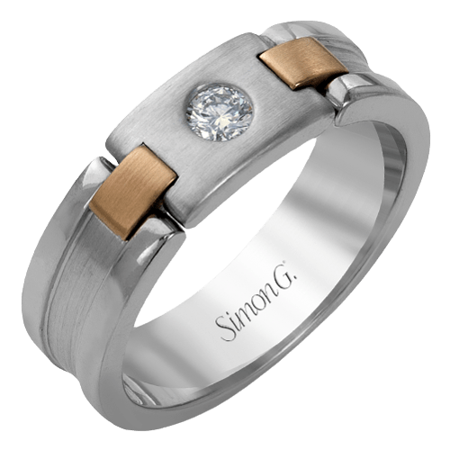 Men's Wedding Band In 14k Or 18k Gold With Diamonds - Simon G. Jewelry