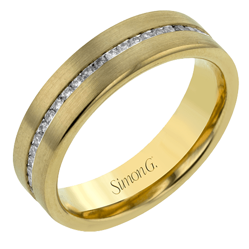 Men's Wedding Band In 14k Or 18k Gold With Diamonds - Simon G. Jewelry