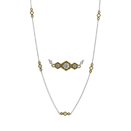 Necklace in 18k Gold with Diamonds - Simon G. Jewelry