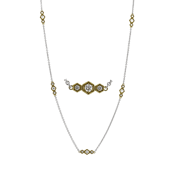 Necklace in 18k Gold with Diamonds - Simon G. Jewelry