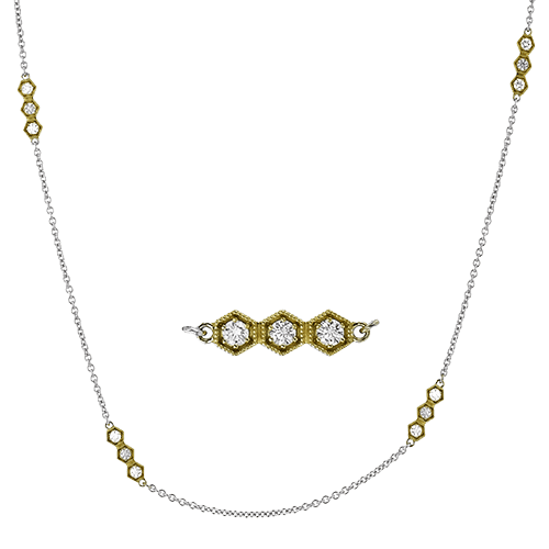 Necklace in 18k Gold with Diamonds - Simon G. Jewelry