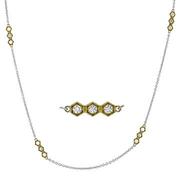 Necklace in 18k Gold with Diamonds - Simon G. Jewelry