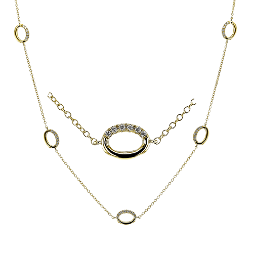 Necklace in 18k Gold with Diamonds - Simon G. Jewelry