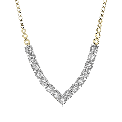 Necklace in 18k Gold with Diamonds - Simon G. Jewelry