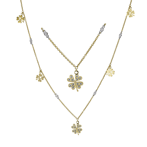 Necklace in 18k Gold with Diamonds - Simon G. Jewelry