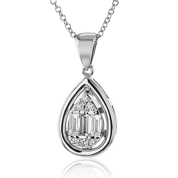 Pendant in 18K Gold with Diamonds - Simon G. Jewelry