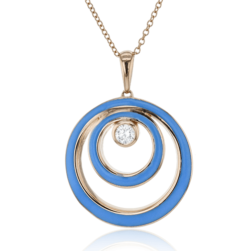 Pendant Necklace in 18k Gold with Diamonds - Simon G. Jewelry