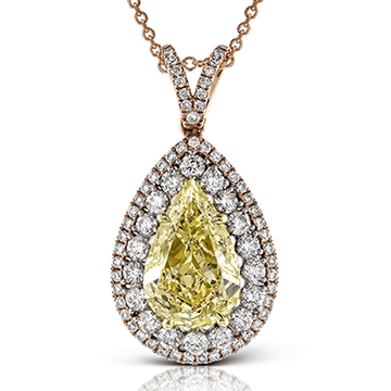 Pendant Necklace in 18k Gold with Diamonds - Simon G. Jewelry