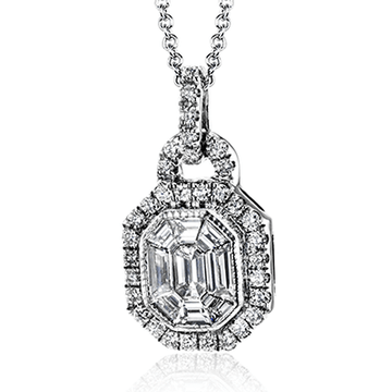 Pendant Necklace in 18k Gold with Diamonds - Simon G. Jewelry