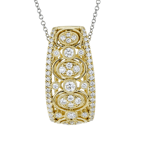 Pendant Necklace in 18k Gold with Diamonds - Simon G. Jewelry