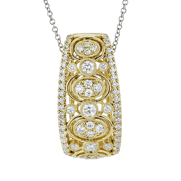 Pendant Necklace in 18k Gold with Diamonds - Simon G. Jewelry