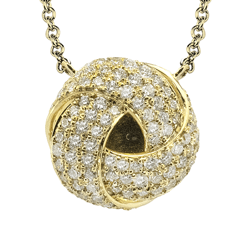 Pendant Necklace in 18k Gold with Diamonds - Simon G. Jewelry