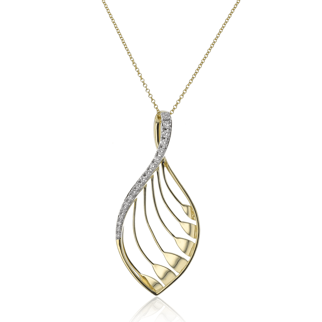 Pendant Necklace in 18k Gold with Diamonds - Simon G. Jewelry