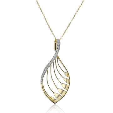 Pendant Necklace in 18k Gold with Diamonds - Simon G. Jewelry