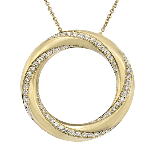 Pendant Necklace in 18k Gold with Diamonds - Simon G. Jewelry