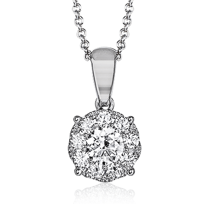 Pendant Necklace in 18k Gold with Diamonds - Simon G. Jewelry