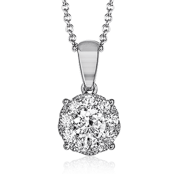 Pendant Necklace in 18k Gold with Diamonds - Simon G. Jewelry