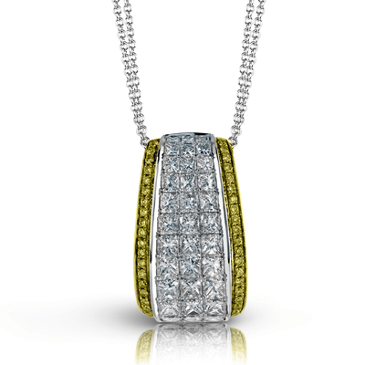 Pendant Necklace in 18k Gold with Diamonds - Simon G. Jewelry