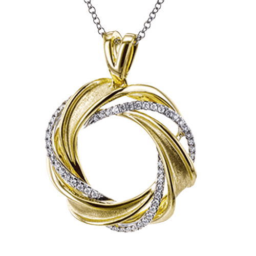 Pendant Necklace in 18k Gold with Diamonds - Simon G. Jewelry