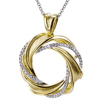 Pendant Necklace in 18k Gold with Diamonds - Simon G. Jewelry