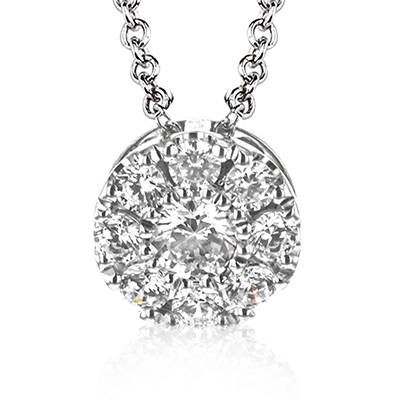 Pendant Necklace in 18k Gold with Diamonds - Simon G. Jewelry