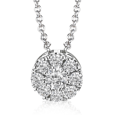 Pendant Necklace in 18k Gold with Diamonds - Simon G. Jewelry