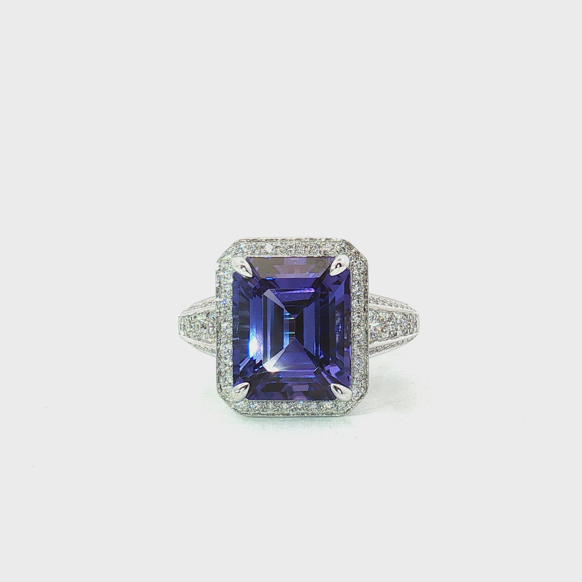 Simon G Tanzanite Diamond Ring Size 6.5