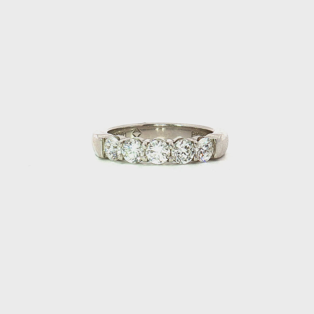 Forevermark Platinum Five Diamond Wedding Band 1.01CT