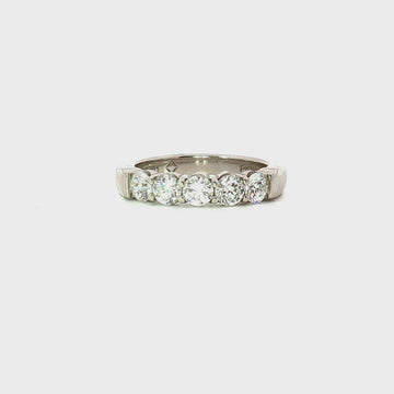 Forevermark Platinum Five Diamond Wedding Band 1.01CT