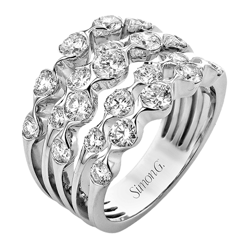 Right Hand Ring in 18k Gold with Diamonds - Simon G. Jewelry